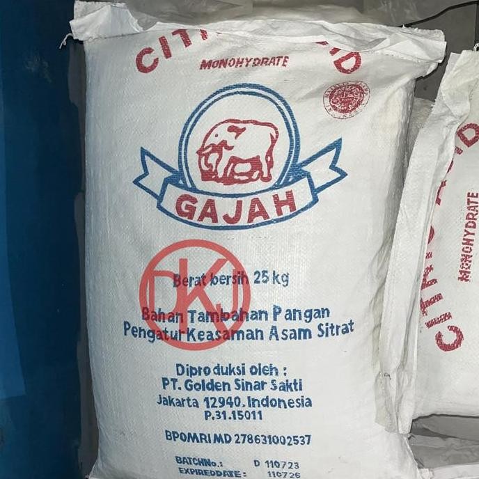 Citric Acid / Asam Sitrat / Citrun Cap Gajah 1 Kg