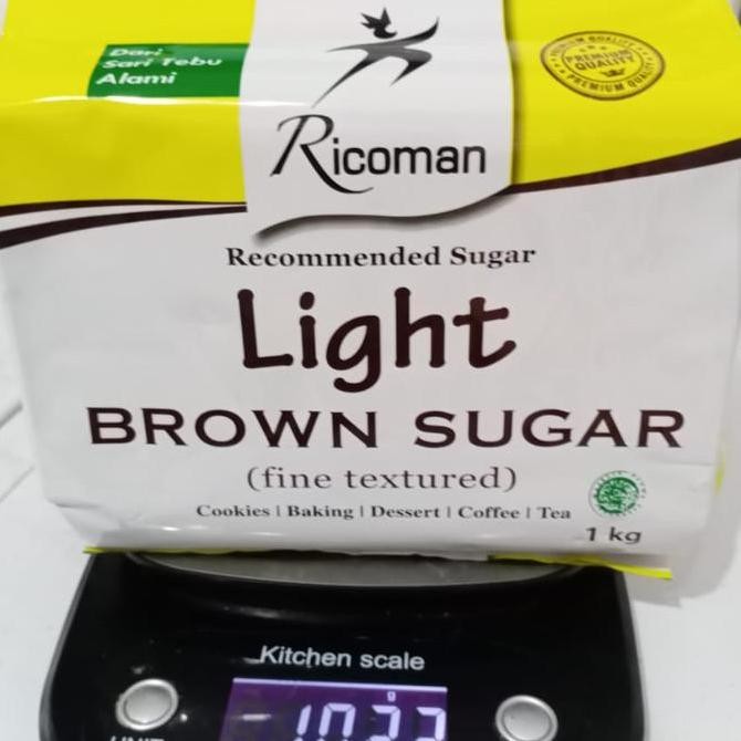 

Ricoman Light Brown Sugar 1 Kg Gula Halal MUI