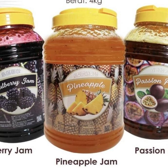

Tester Fruit Jam 300gr Strawberry Mango Kiwi Pineapple Passion Fruit