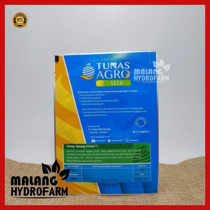 (Termurah) Benih Terong Ungu Rimang 10 Gram Tunas Agro Unggul Bibit Biji Sayur Yumi Sayuran Hydropon