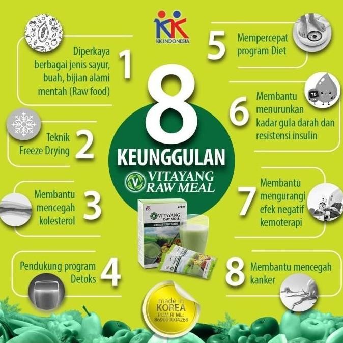 

Vitayang Raw Meal, Minuman Sereal Korea Pkt 2 box x 10 Sachet