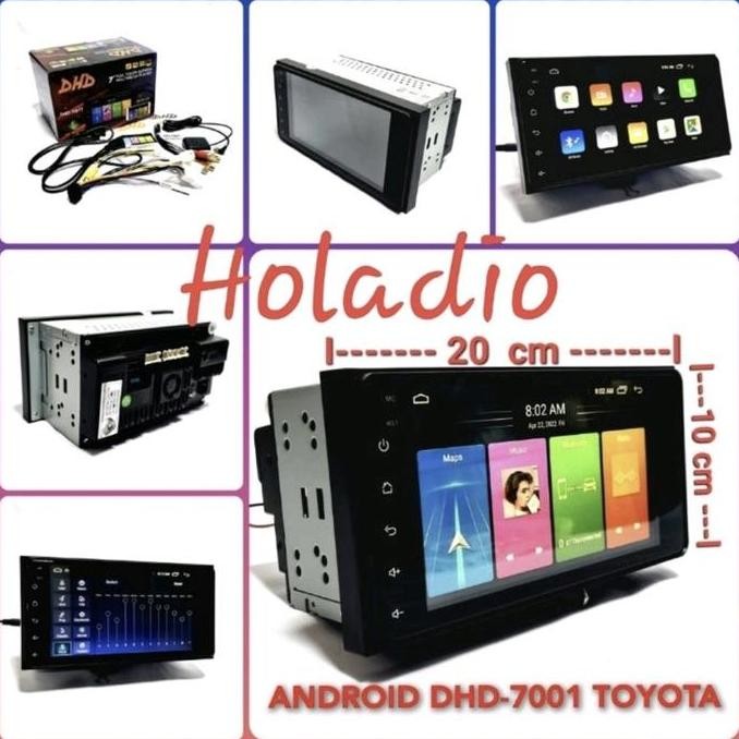 * Headunit Android Dhd 7001 / 7" Untuk Mobil Toyota ( Tanpa Kuping ) Pnp *