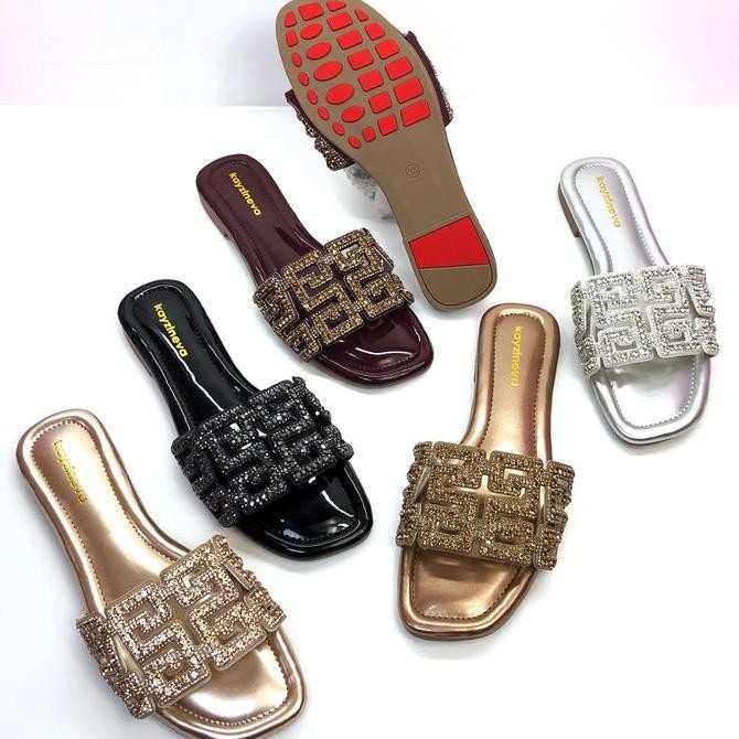 

Kayzineva Sendal Flat Wanita Sol Karet Premium Anti Slip AB11 NS