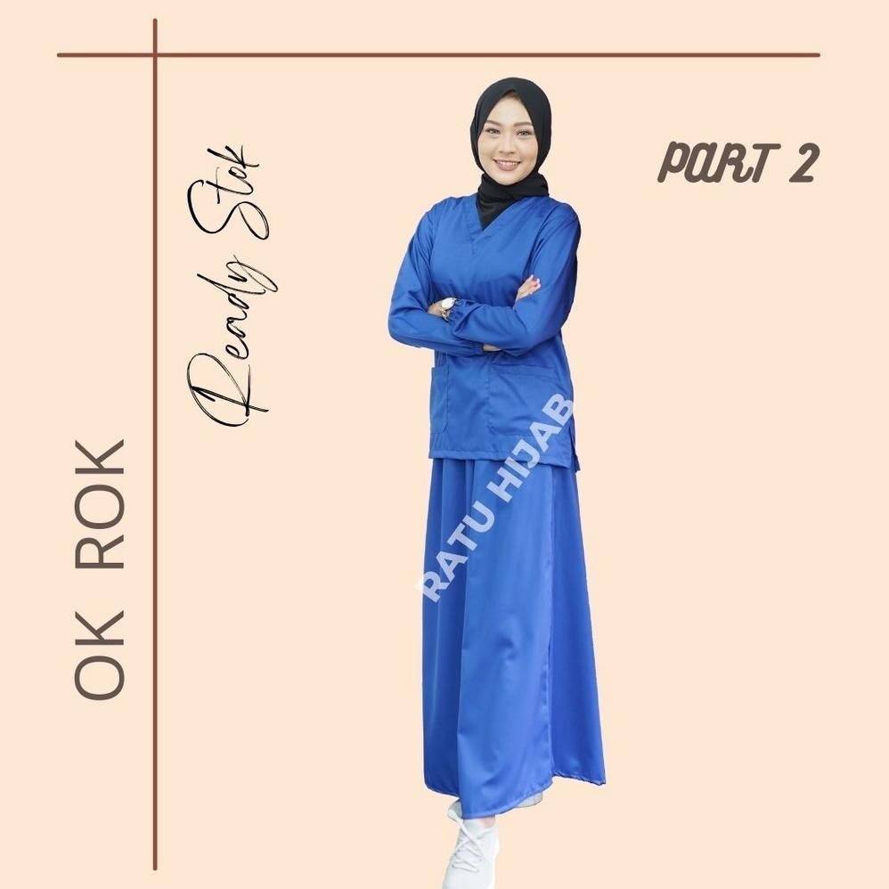 Baju Ok Oka Rok Dokter Jaga Perawat Petugas Medis Lengan Panjang Karet Part 2