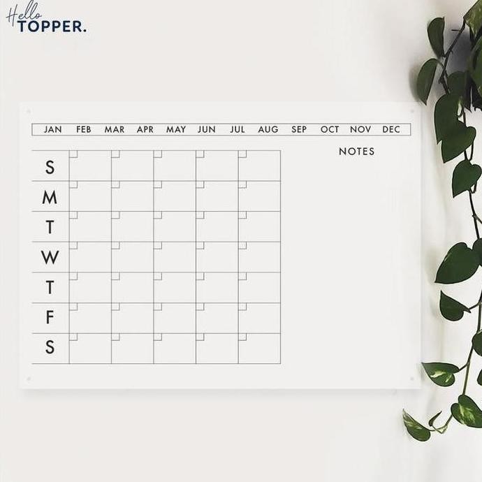 

Weekly Planner Daily Planner Akrilik Wall Planner Papan Jadwal Bening