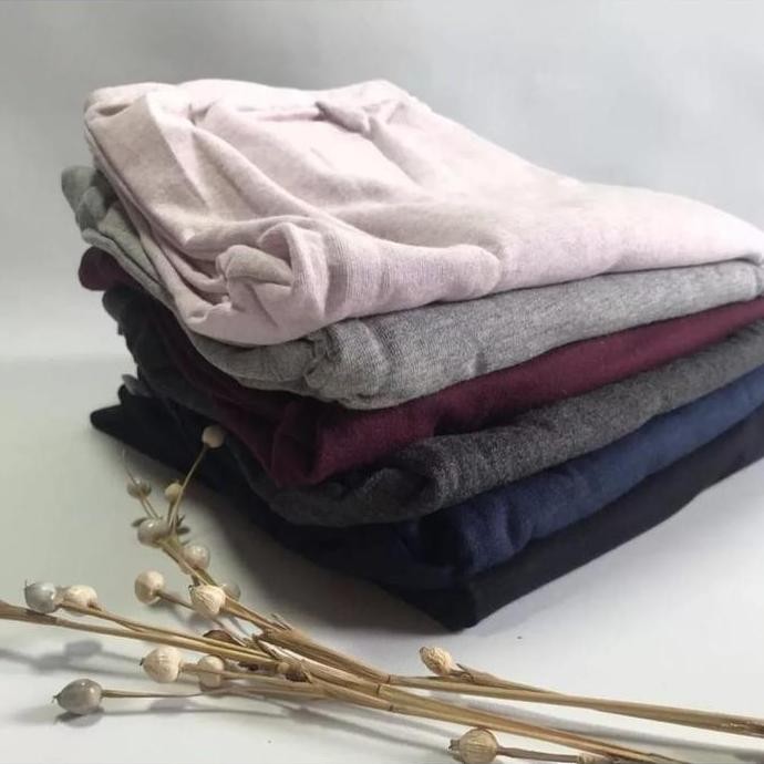 Df288>> Leging Kaos Wanita Dewasa Panjang - Lejing Wanita Tebal Celana Legging Lembut Hitam