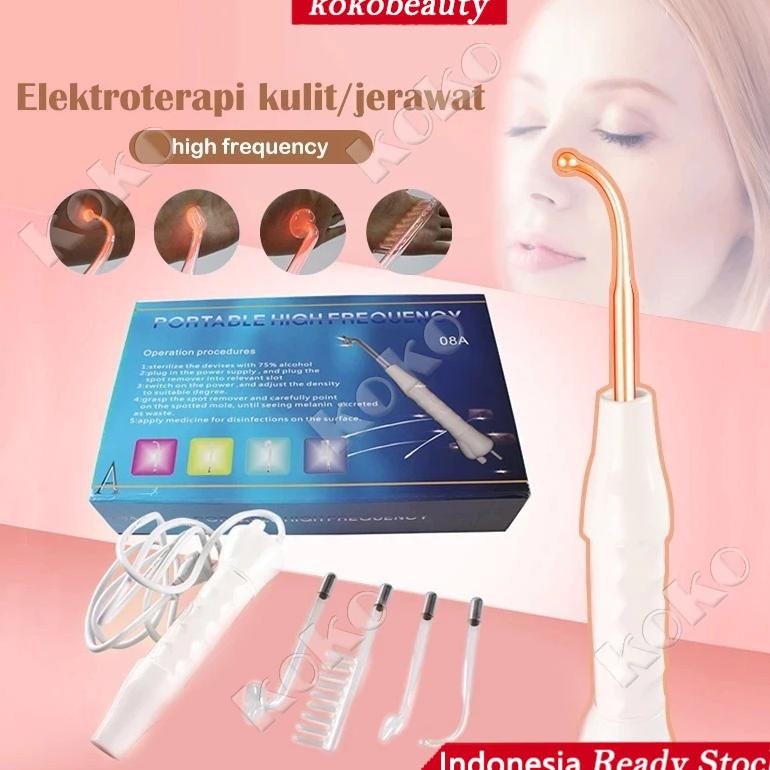 TERLARIS Penjual Lokal4 in 1 high frequency hf frekuensi tinggi alat facial portable skincare kecant