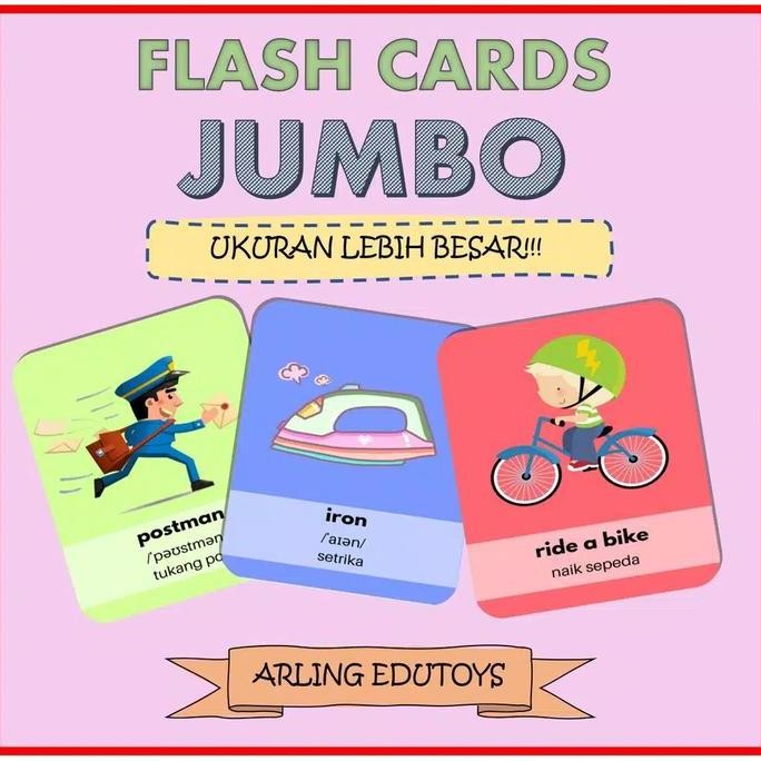 Flashcard Flash Card Mainan Edukasi Jumbo Besar anak edukatif lengkap