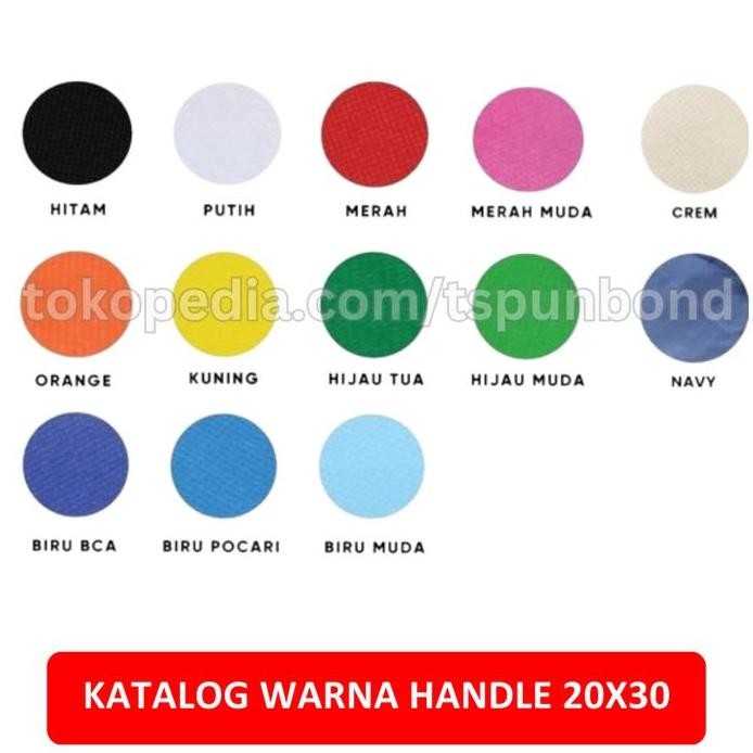 

Kualitas Tas Hls / Tas Handle Spunbond Ukuran 20X30 Lusinan - Warna Biru Muda