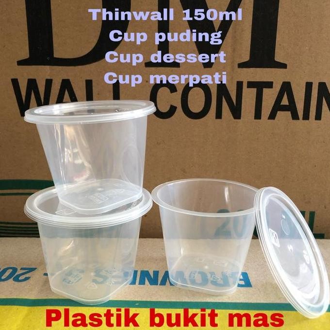 Thinwall 150 ml / cup merpati / cup puding / cup dessert / kotak makan