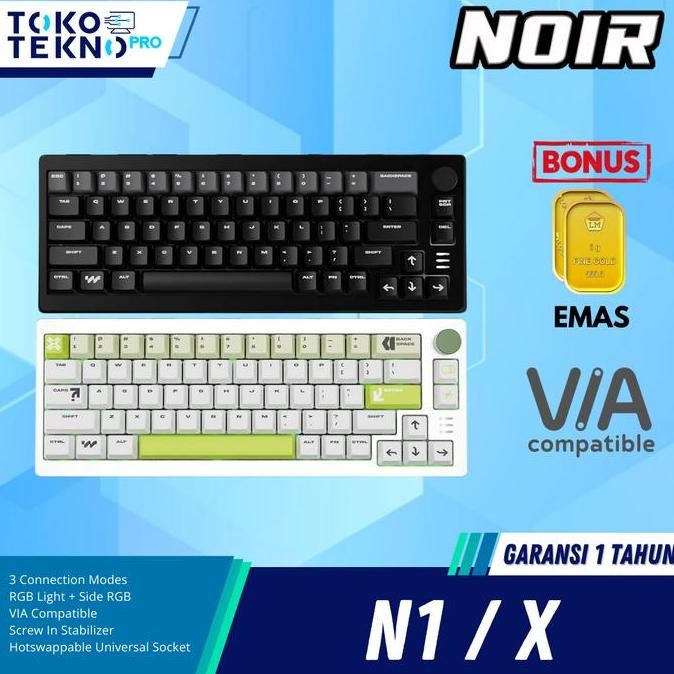 Noir N1x / N1-X Wireless Mechanical Gaming Keyboard VIA Compatible