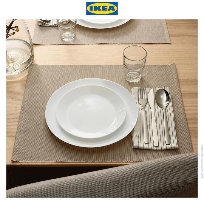 IKEA OFTAST Piring Makan Kecil Bahan Kaca Tempered Putih 19cm