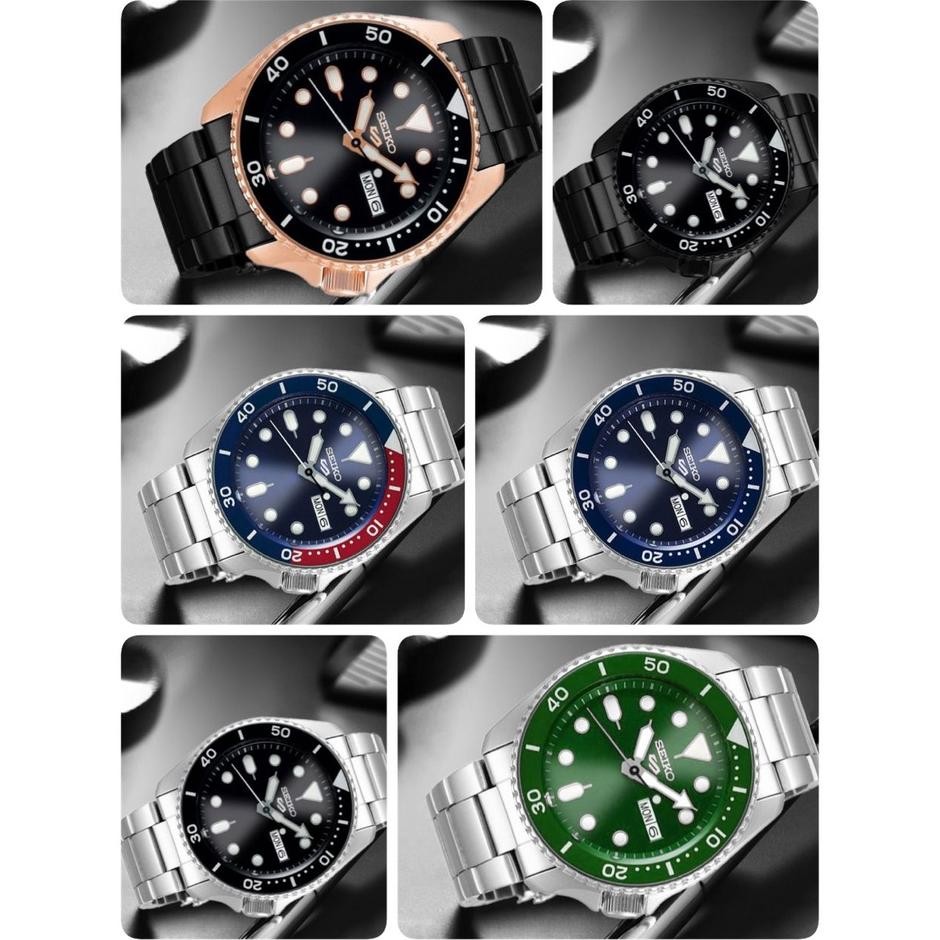 [Kecil Jam Tangan Pria Seiko Sporty Fitur Tanggal & Hari Aktif Rantai Free Box & Batrai Cadangan Df-