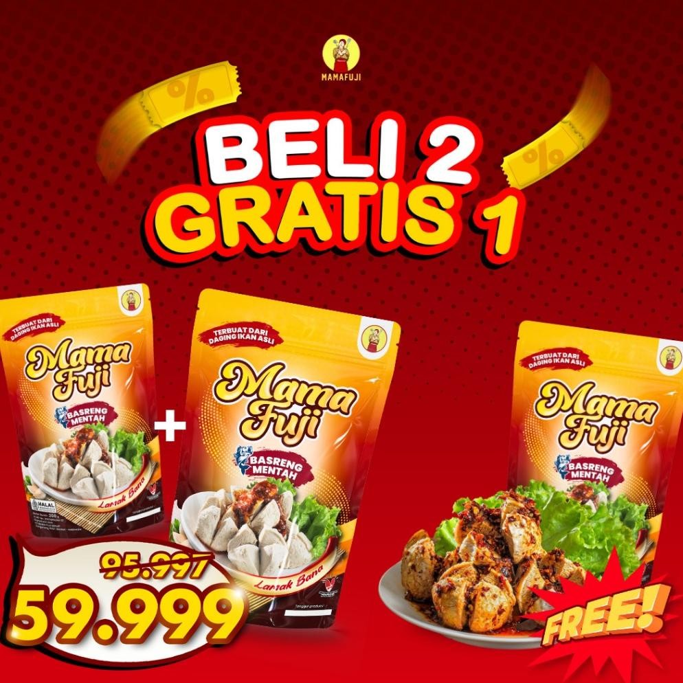 

TERMURAH (BUY 2 GET 1) Mamafuji - Promo Bundling Basreng Mentah Chili Oil Siap kirim