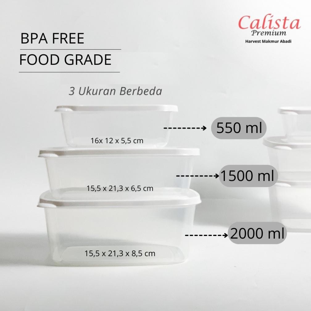 Food Kontainer Toples Plastik Bening Calista Rumoi 12Pcs Toples Kulkas Tempat Kotak Wadah Box Penyim