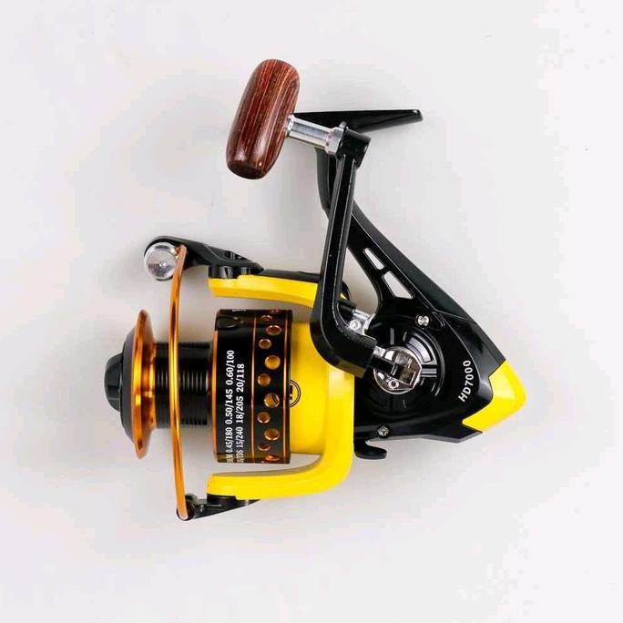 Rel Pancing Rill Pancing Alat Pancing Katrol YUMOSHI HD7000 Reel Pancing Spinning 12 Ball Bearing