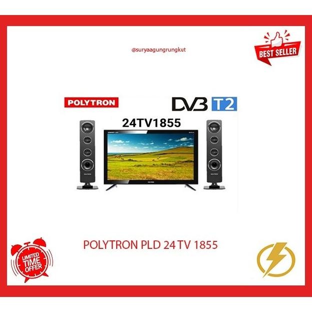 ''Terlaris" Led Tv Digital Polytron 24 Inch Speaker Tower Pld - 24 Tv 18 Murah