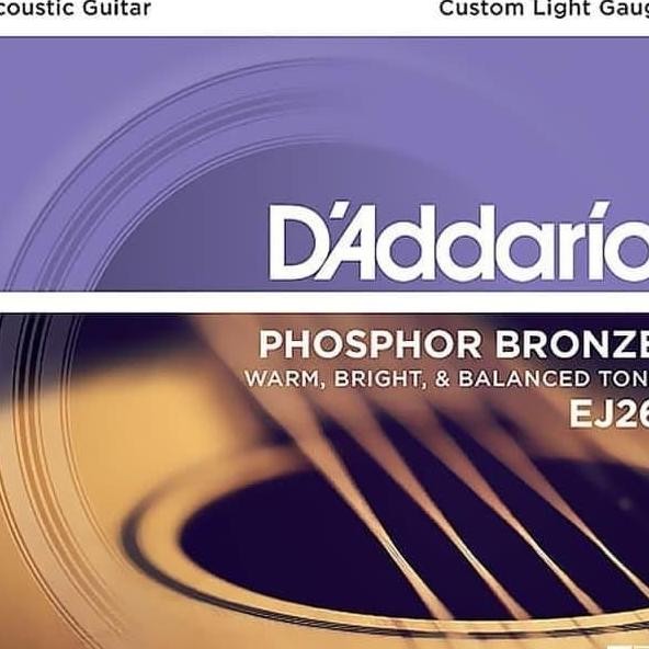 Senar Gitar Daddario D Addario Daddario Akustik Acoustic Ej26