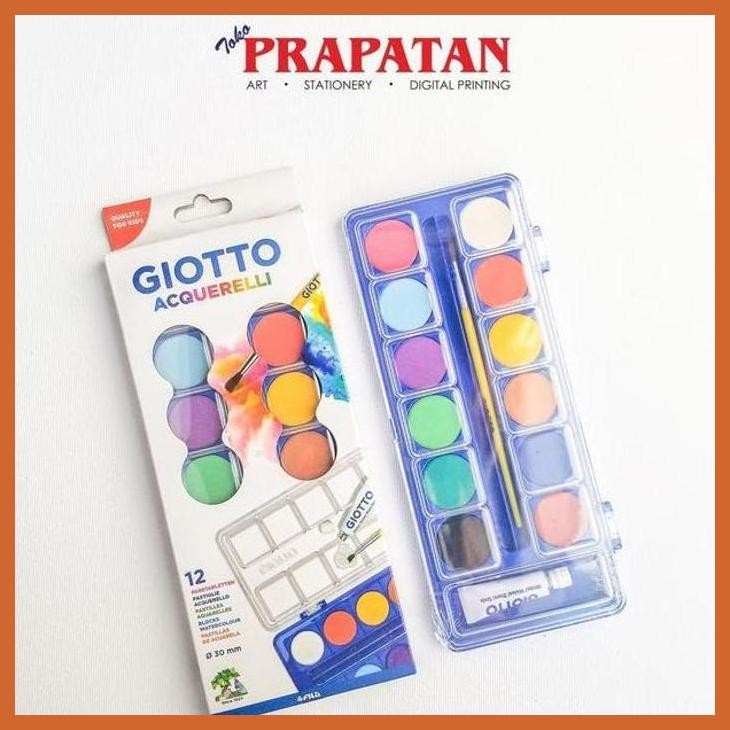 

(ATK) GIOTTO ACQUERELLI BLOCK 12 WARNA DIA 30MM 5208 ALAT TULIS LUKIS SEKOLAH KULIAH GAMBAR KANTOR