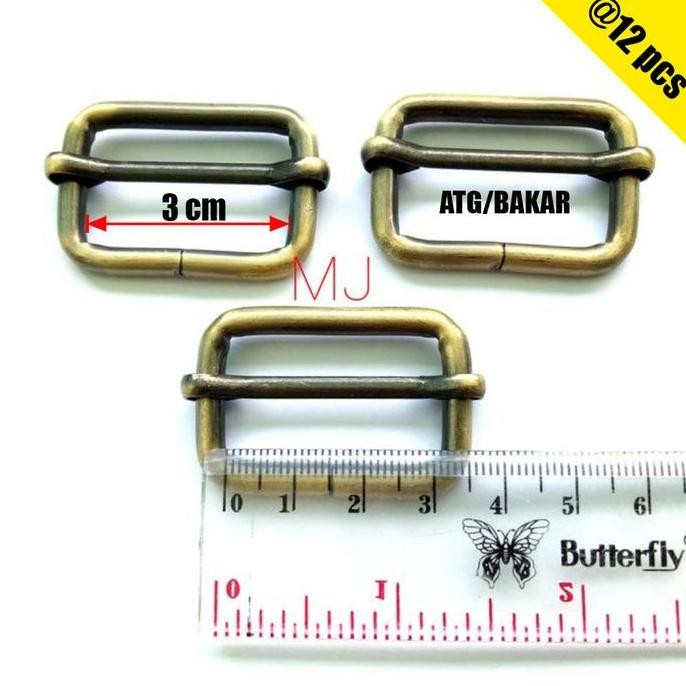 DT30 >> AKSESORIS TAS RING JALAN TAS ATG BAKAR /RING GESER IMPORT 3 CM TEBAL