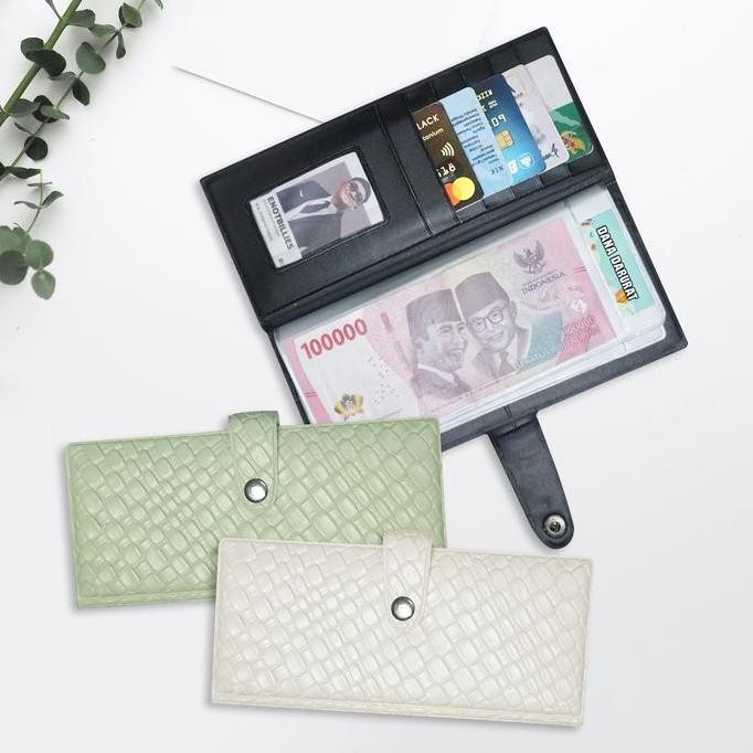 DF192 }} MK SHOP 086 DOMPET KANCING PANJANG TIKAR / DOMPET KEUANGAN PANJANG WANITA / DOMPET DISIPLIN