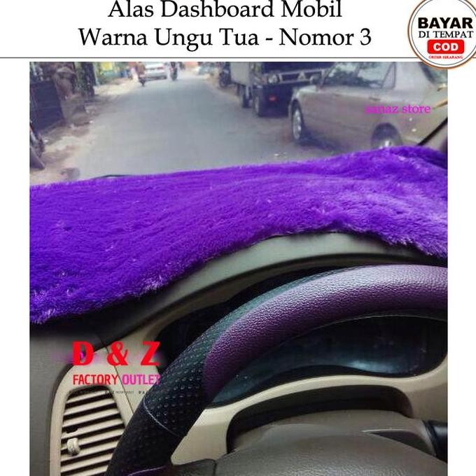 DI104 >> Alas bulu dashboard mobil Warna Ungu Tua