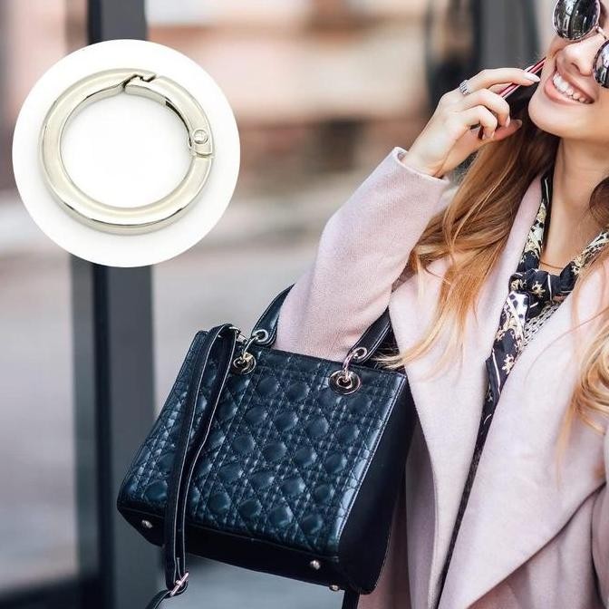 DV123 - 2pcs/Set Ring O Buka Pengait Tas Selempang Besi Besi Tas Untuk Kaitantutup Pengait Tas Dogcl