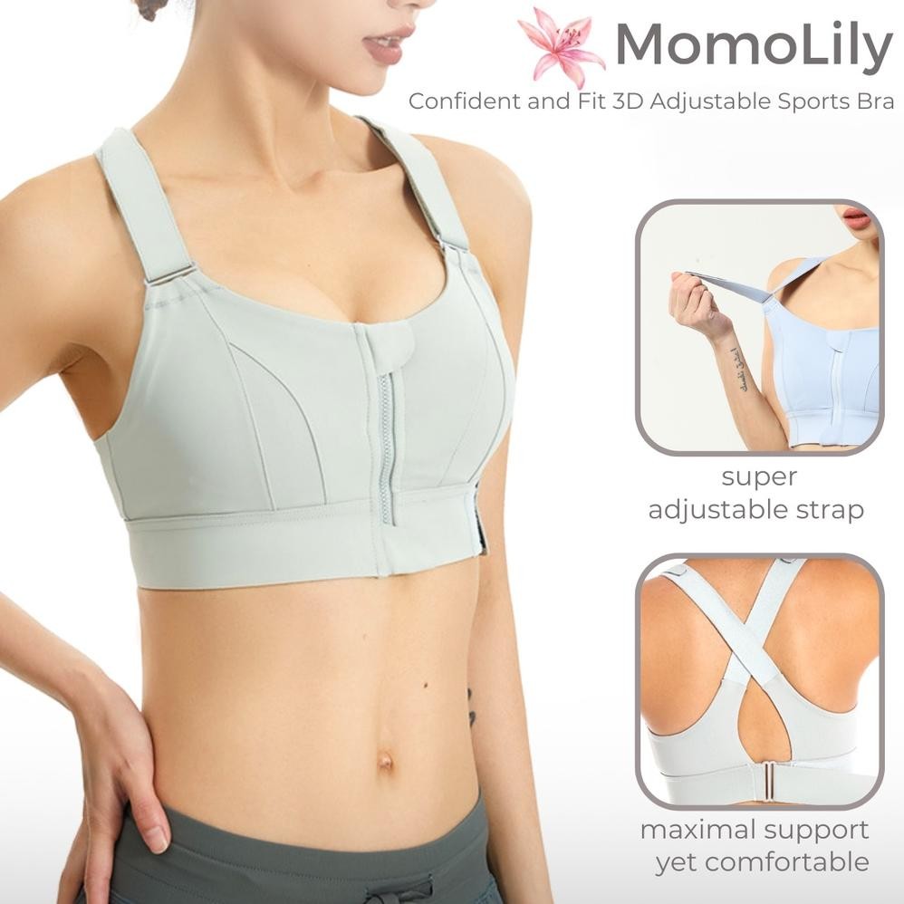 Eelic Momolily Sport Bras Adjustable Waist Band Rust Sport Bra Wanita Premium Ukd-