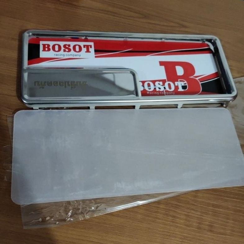 Cod Cover Plat Nomor Motor / Bingkai Plat Nomor Motor Warna Silver Bahan Besi Er-90