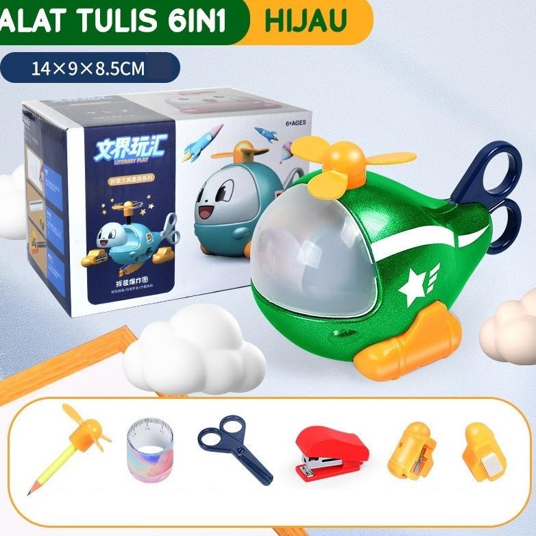 

Cod Dinosaur Plane 6In1 Stationery 5In1 Serutan Dino Mainan Anak Rautan Hewan In-13