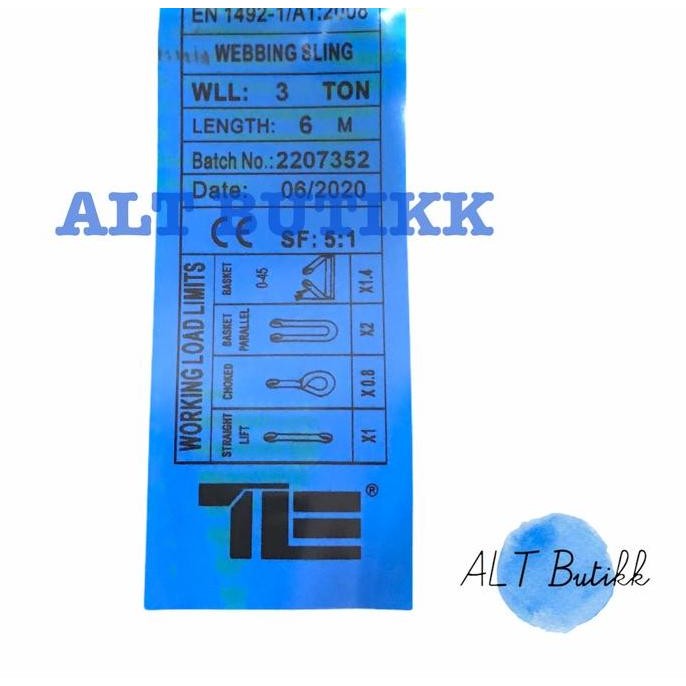 Webbing Sling 12 Ton X 6 Meter | Tali Angkat | Webing Belt 12T X 6 M