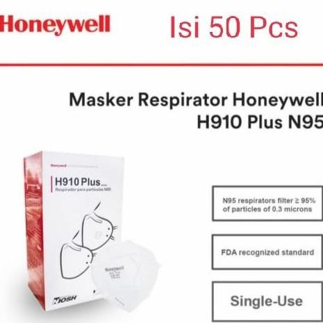 Masker H910 Plus Honeywell Masker N95 Respirator 1Box Isi 50Pcs Masker