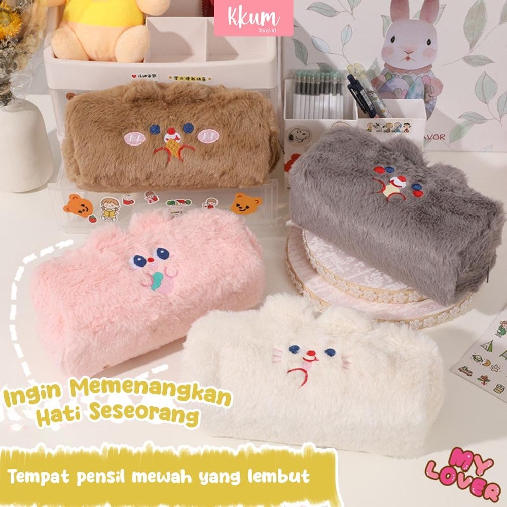 

Fue-K5X20 Tempat Pensil Bulu Soft Cute/ Tas Pensil Kosmetik/ Pouch Makeup Kecil Wwr-76
