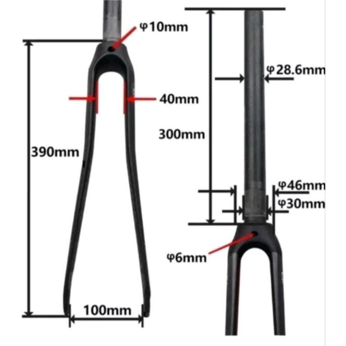 Premium EC90 Fork Carbon Disc Brake Sepeda Roadbike 700C Front Fork Carbon Rigid U Brake C Brake Gar