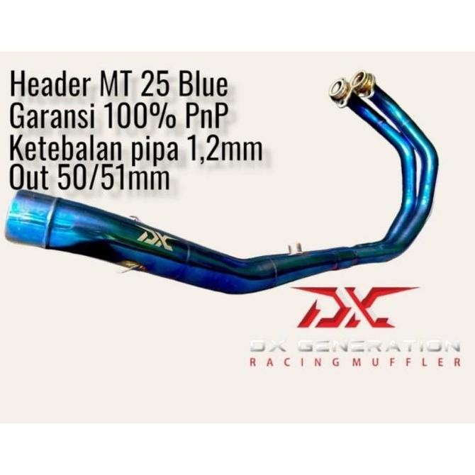 Header Blue ORI DX Generation for R25 MT25 CBR250R Ninja250 XMax Forza Original