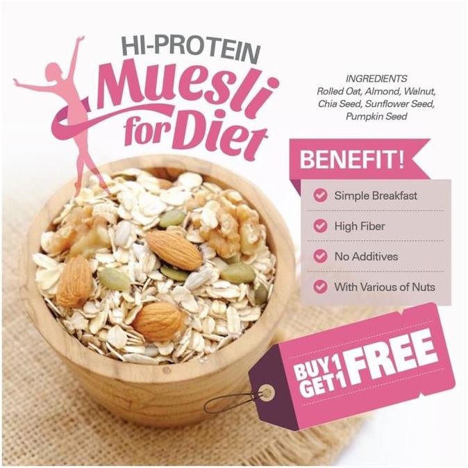 

Muesli High Protein - BUY 1 GET 1 FREE (500gr x 2pc)