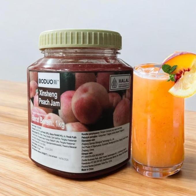 

Xinsheng Premium Boduo Peach Flavored Jam - Persik Selai 1kg