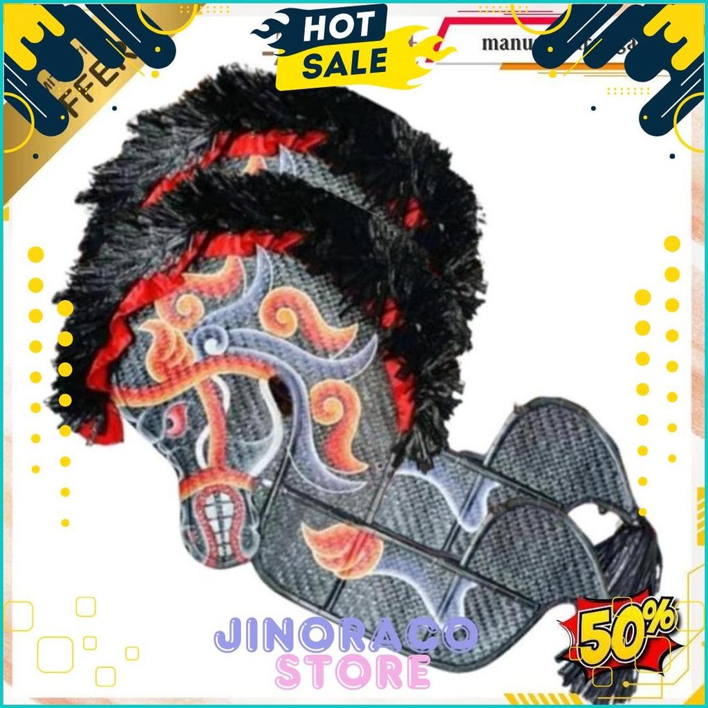 Jaran Kepang Jumbo Dewasa 124Cm Kuda Lumping Jaranan Pentas Seni Tari Barongan Reog Original Produk