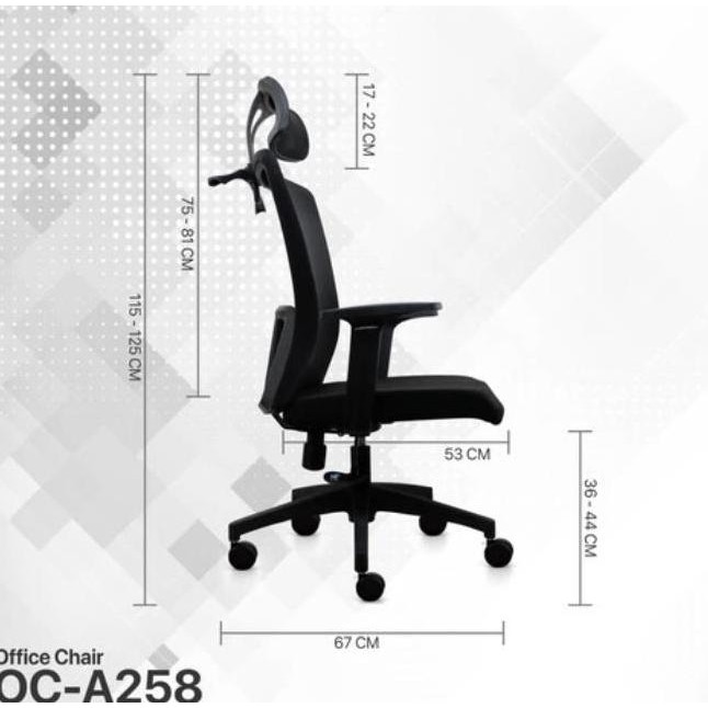 FANTECH OCA258 OCA-258 Office Chair Kursi Kantor Ergonomis