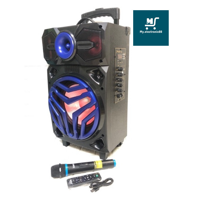 Speaker Aktif Portable GMC Teckyo 779D Bluetooth Karaoke XBass 1 Mic Wireless ORIGINAL
