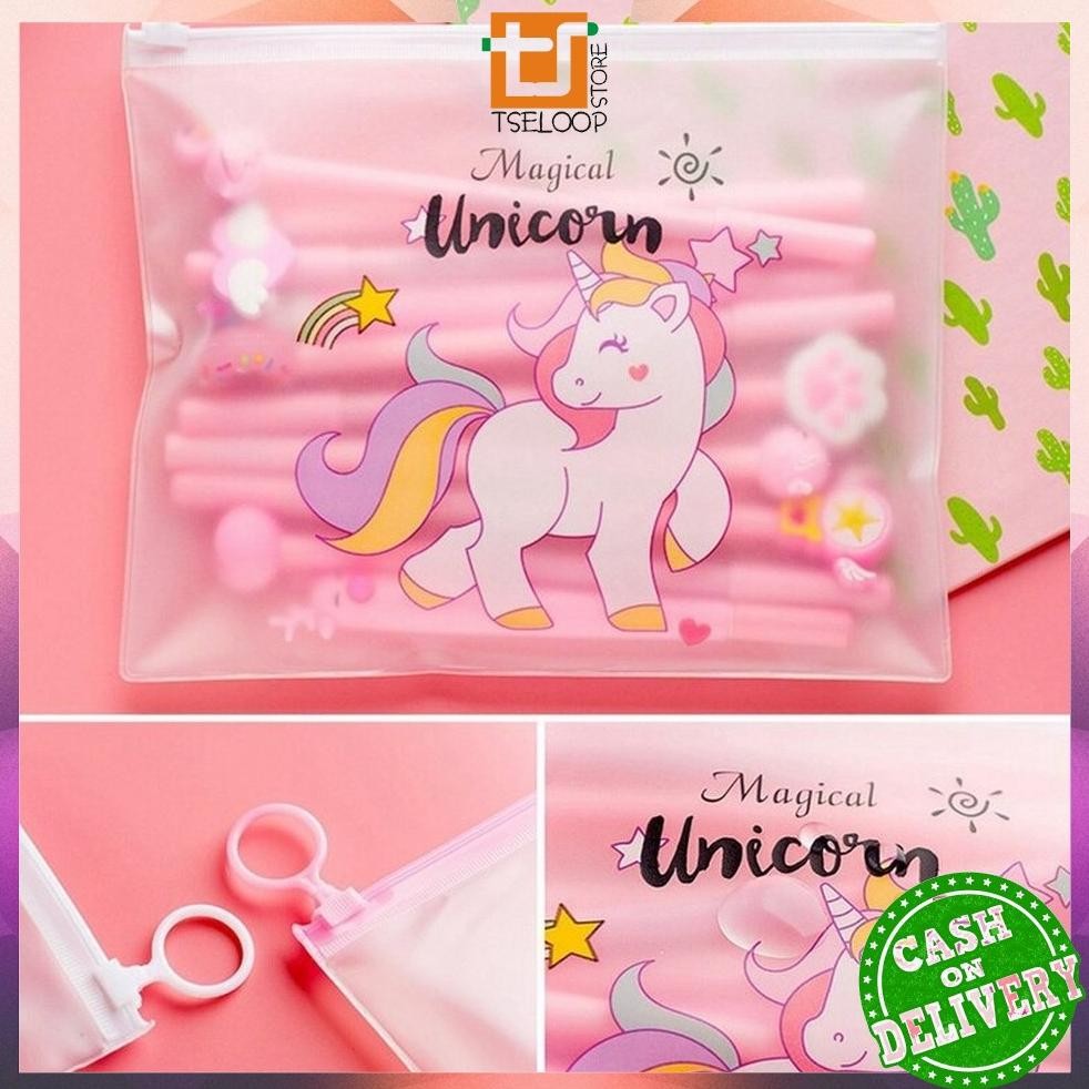 

Salt Ofm-A15 Pulpen Gel Karakter Lucu Set Isi 20Pcs Pena Free Zipper Pouch Tempat Pensil Transparan Murah Ukd-23