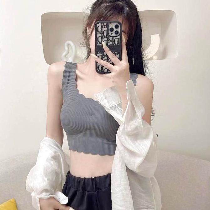 TERBARU - Polini - Pakaian Dalam Sport Round Neck Busa bisa lepas pasang BH Sport 688