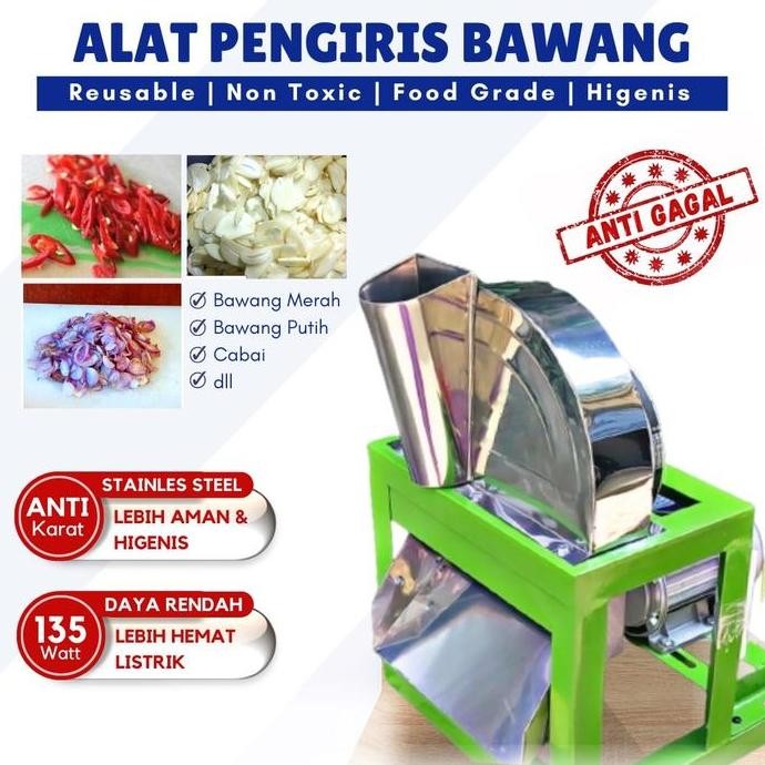 Mesin Potong Bawang Merah Alat Iris Bawang Elektrik Perajang Brambang CO
