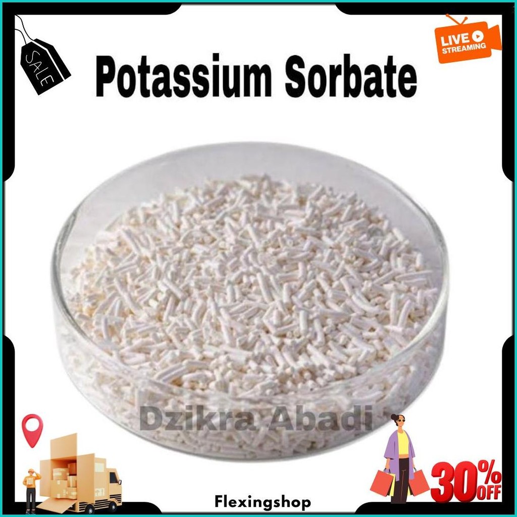 

Potassium Sorbate Kalium Sorbate Pengawet Makanan 500 Gr Cod
