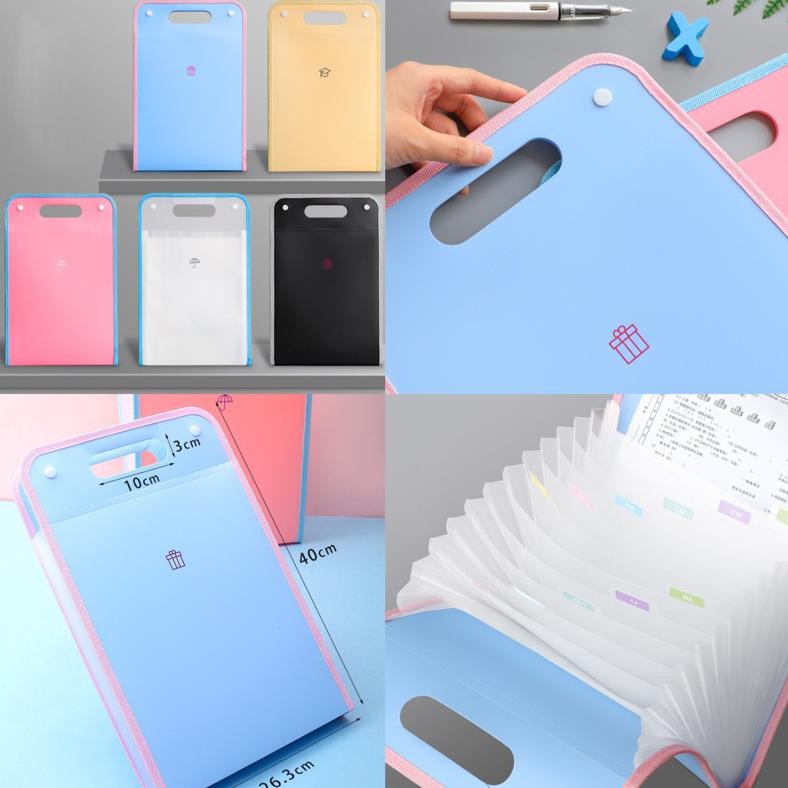 

Ready_Stock_Cod Cute Multi Layer Folder Map Organizer Tempat Penyimpanan File Kertas Paper Organizer Gr-8