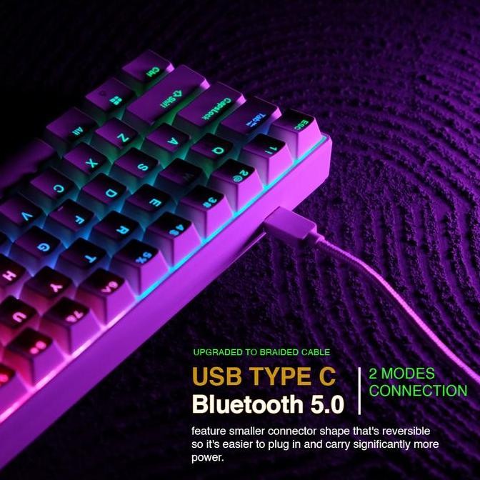 KOODO Gecko 60% Layout RGB Mechanical Keyboard Outemu | White Case