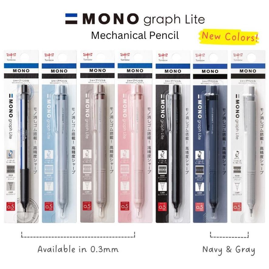

Promo Tombow Mono Graph Lite Mechanical Pencil 0.3Mm 0.5Mm Pensil Mekanik An-114
