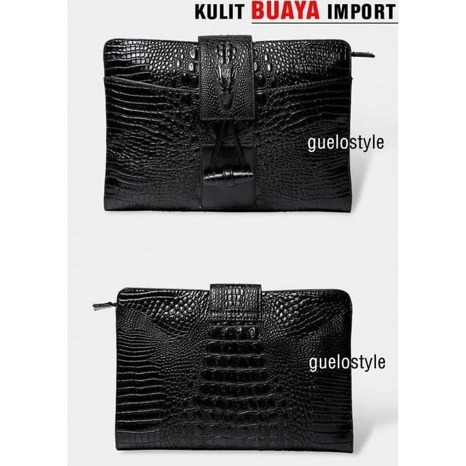 Clutch Handbag Hand Bag Tas Pria Kulit - Buaya Keren Terbaru