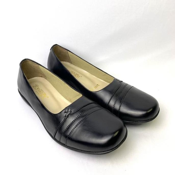 DY103 >> Sepatu Flatshoes Wanita Kulit Sepatu Kerja Flat Wanita Sepatu Kerja