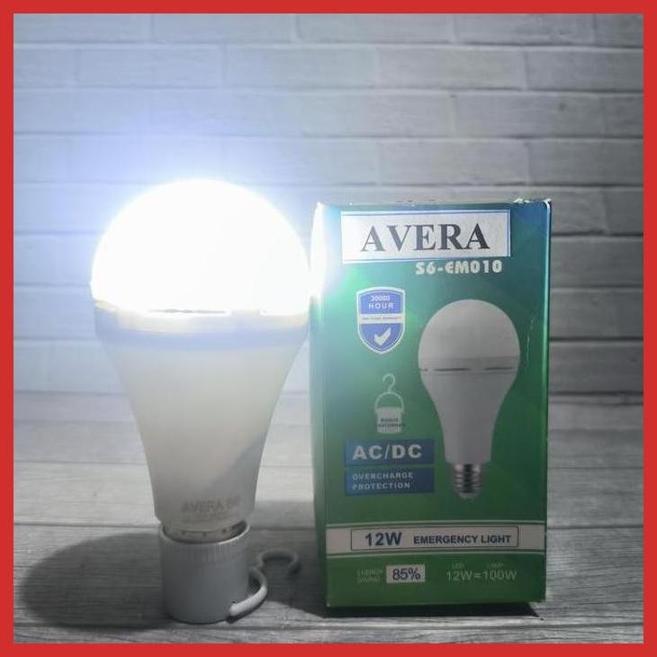SALE AVERA EMERGENCY 12 W LAMPU LED BOHLAM BULB EMERGENCY MAGIC CAS CHARGE (LISTRIK LAMPU RUMAH TANG